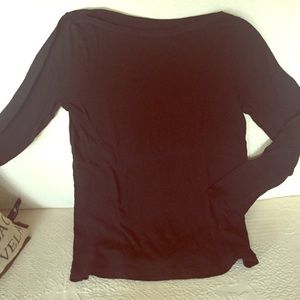 J. Crew Black Painter's T, sz M