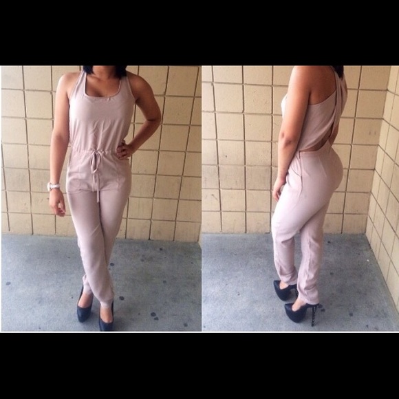 Tan jumpsuit