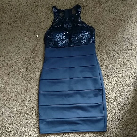 Dark Blue Cocktail Dress