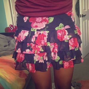 Floral Hollister mini skirt