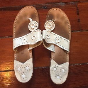 Cream and White Jack Rogers