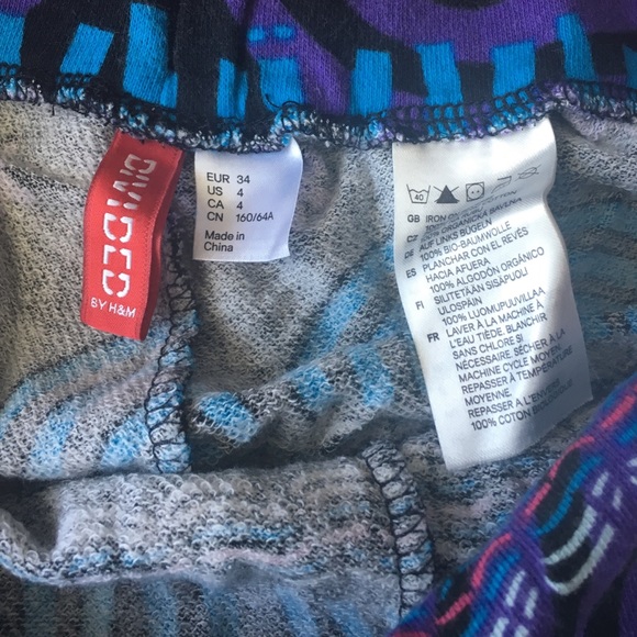 H&M sz 4 tribal fitted sweatpants w/ elastic band - Picture 2 of 3