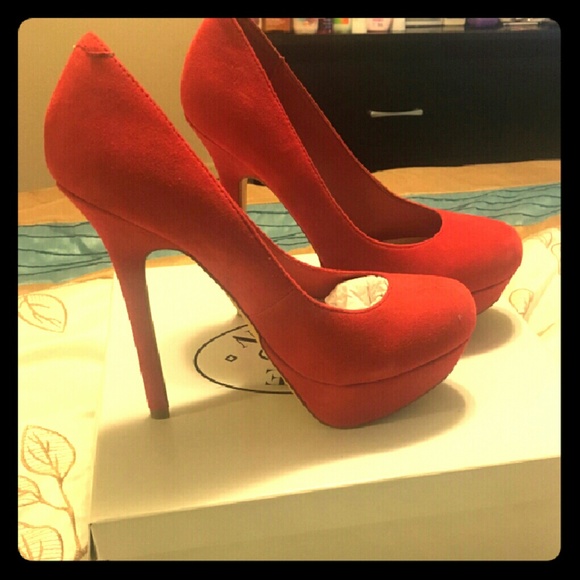 Red Steven Madden heels