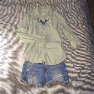 Light gray/green button down from GAP