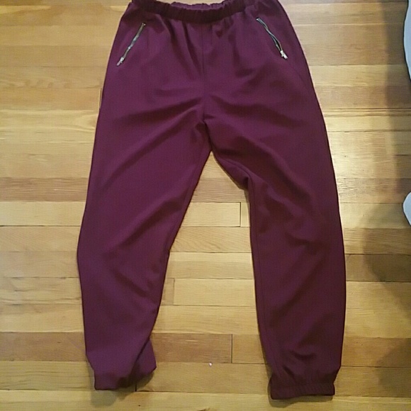 Burgundy Charlotte Russe joggers