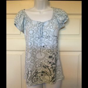 Adorable Blue Printed Top