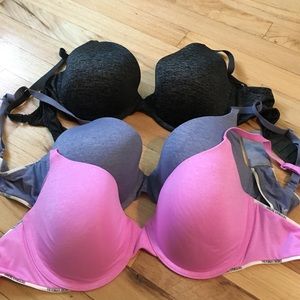 set of 3 Victoria's Secret uplift semi demi bras