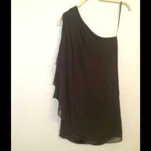 One-shouldered little black dress