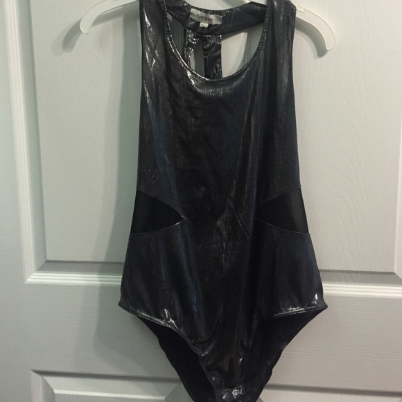 Mesh metallic onesie