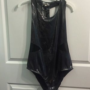 Mesh metallic onesie