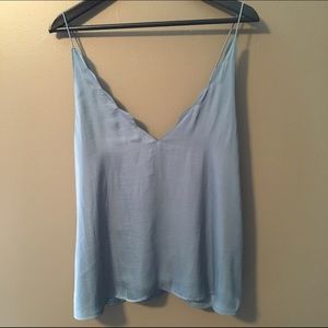 Baby Blue Low Cut Tank
