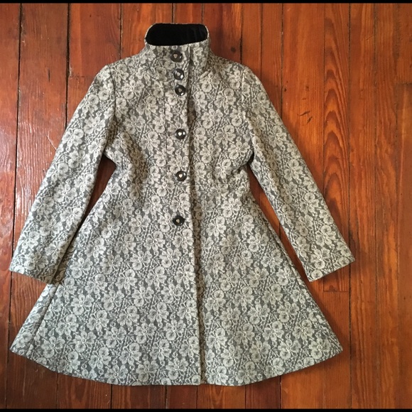 Betsey Johnson Lace Overlay Coat