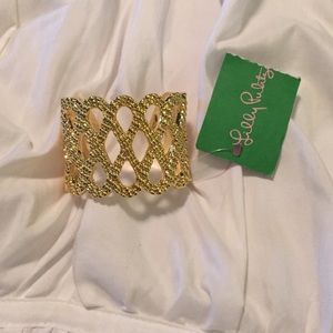Gold Lilly Pulitzer cuff bracelet