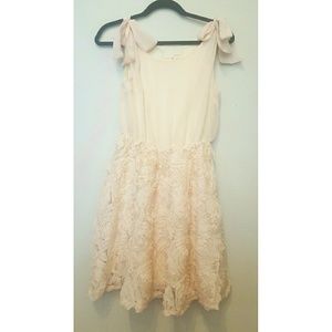 Romantic floral cream dress