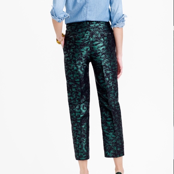 J Crew metallic green pants nwt - Picture 3 of 3