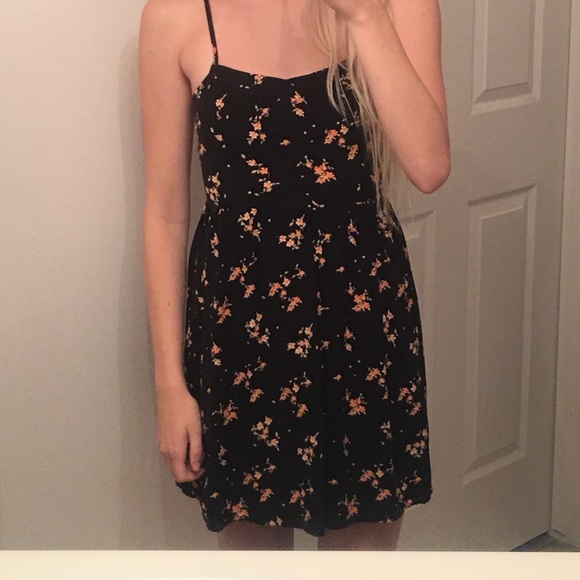black floral sundress