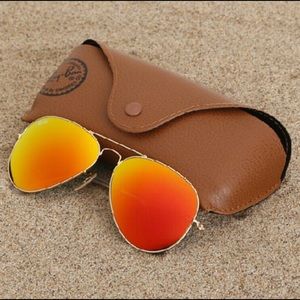 Ray ban orange mirror aviators