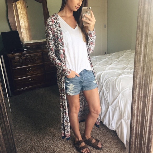 Altar'd State Sweaters - Floral Duster Cardigan