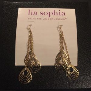 NWT Lia Sophia Gold Earrings