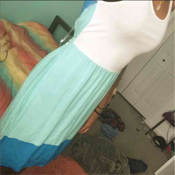 Blue high low dress NWT