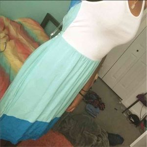 Blue high low dress NWT