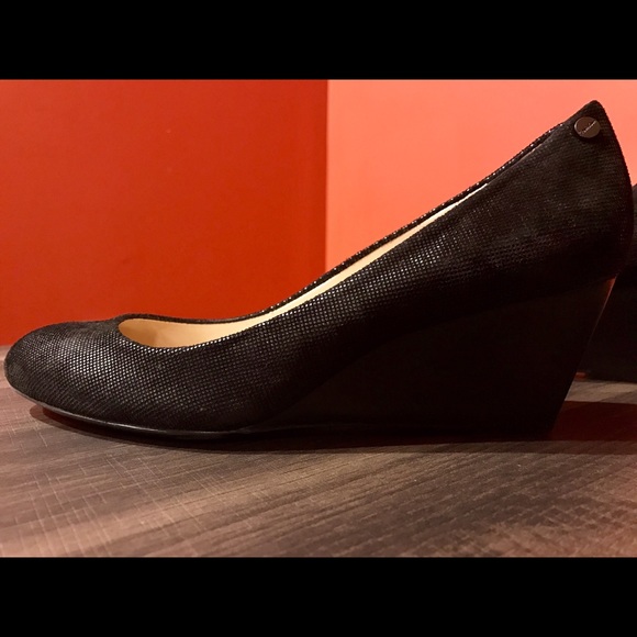 Calvin Klein black wedge heels. - Picture 4 of 4