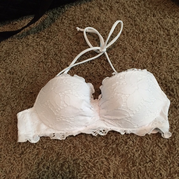 Victoria's Secret white lace bathing suit top