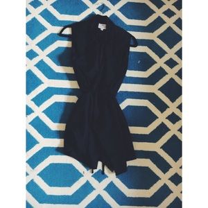 Black vest wrap dress