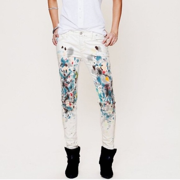 LAST ONEβοΈFree people painted skinny cord - Picture 2 of 3