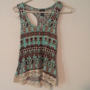 lace bottom tank top