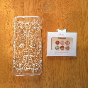iPhone 6 case w/ button stickers (stickers free)