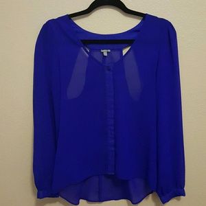 Royal blue blouse