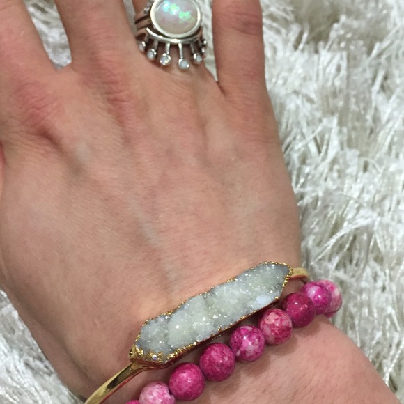 Druzy Gold Bangle - Picture 2 of 2