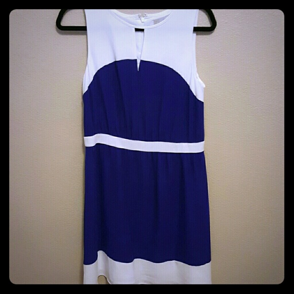 Purple and white lightweight dress