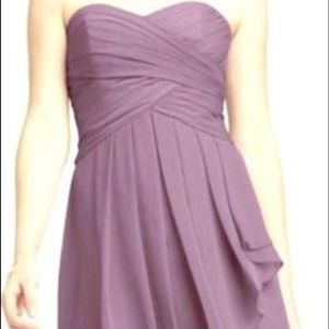 David's Bridal crinkle chiffon dress