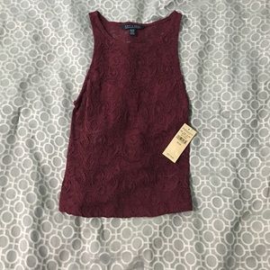 Maroon Lacey crop top! ⚠️NWT from American Eagle⚠️