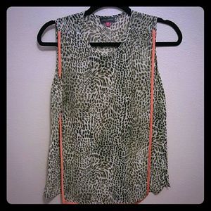 Sheer printed blouse