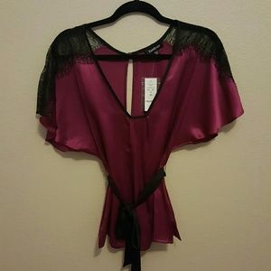 Silky purple blouse