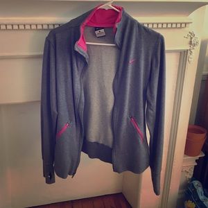 Pink and gray/blue nike jacket