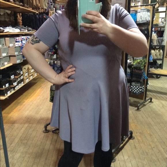 Purple ASOS Curve Skater Dress 14 - Picture 3 of 3