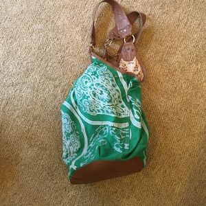 Anthropologie bandana bucket bag