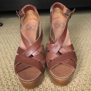 Lucky Brand Brown wedge shoes
