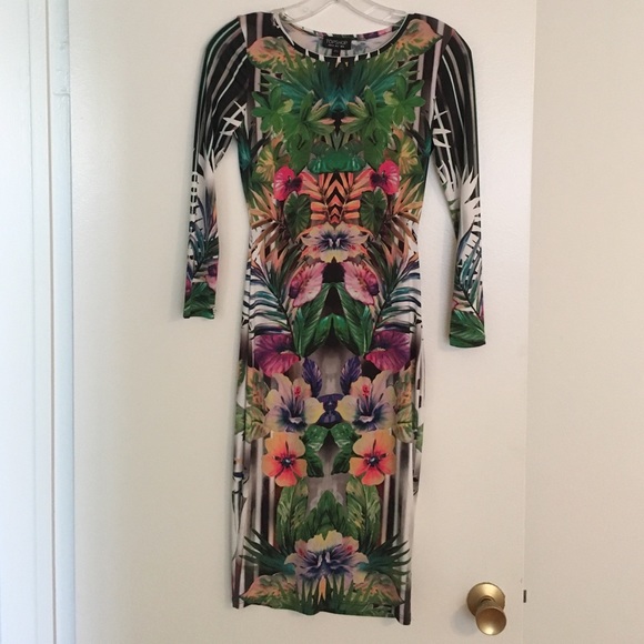 Top shop tropical print dress