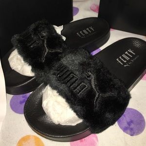 Black Fenty Puma Slides