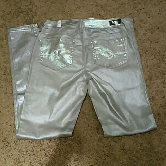 Silver coated Justice premium jeans