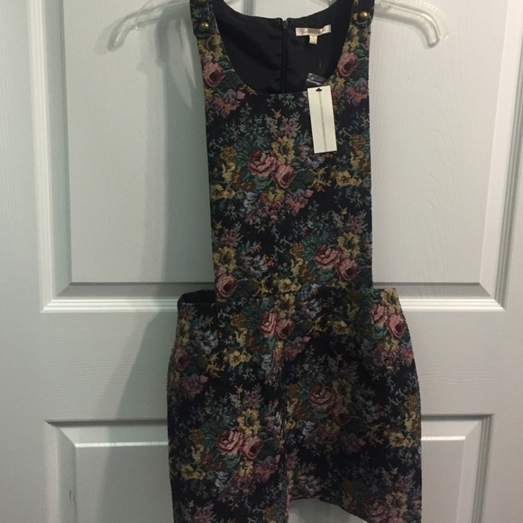 Overall floral dress