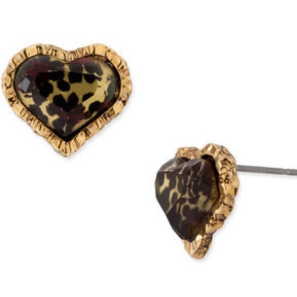 Betsey Johnson heart shaped earrings