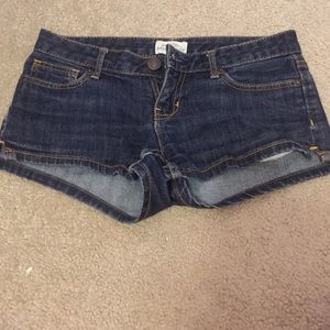 Aeropostale dark wash denim shorts