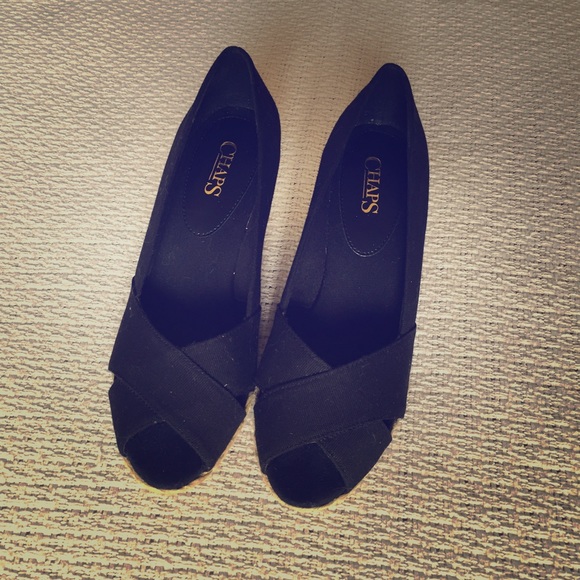 Chaps peep toe espadrilles