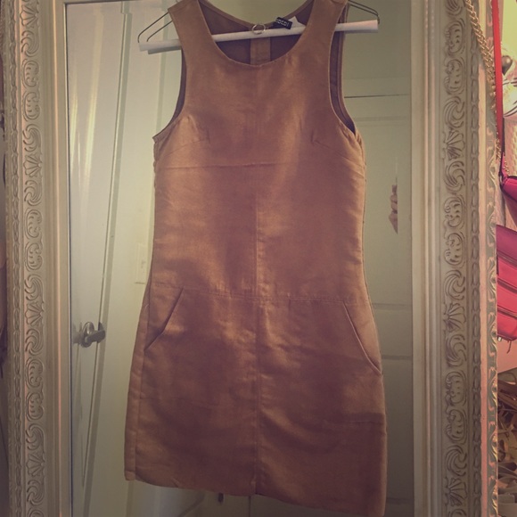H&M tan suede dress